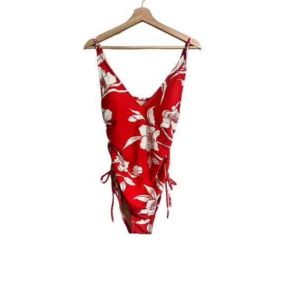 KONA Soul One Piece Ruched Swimsuit Large NWOT - Picture 1 of 4